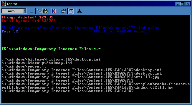 Raptor deleting things